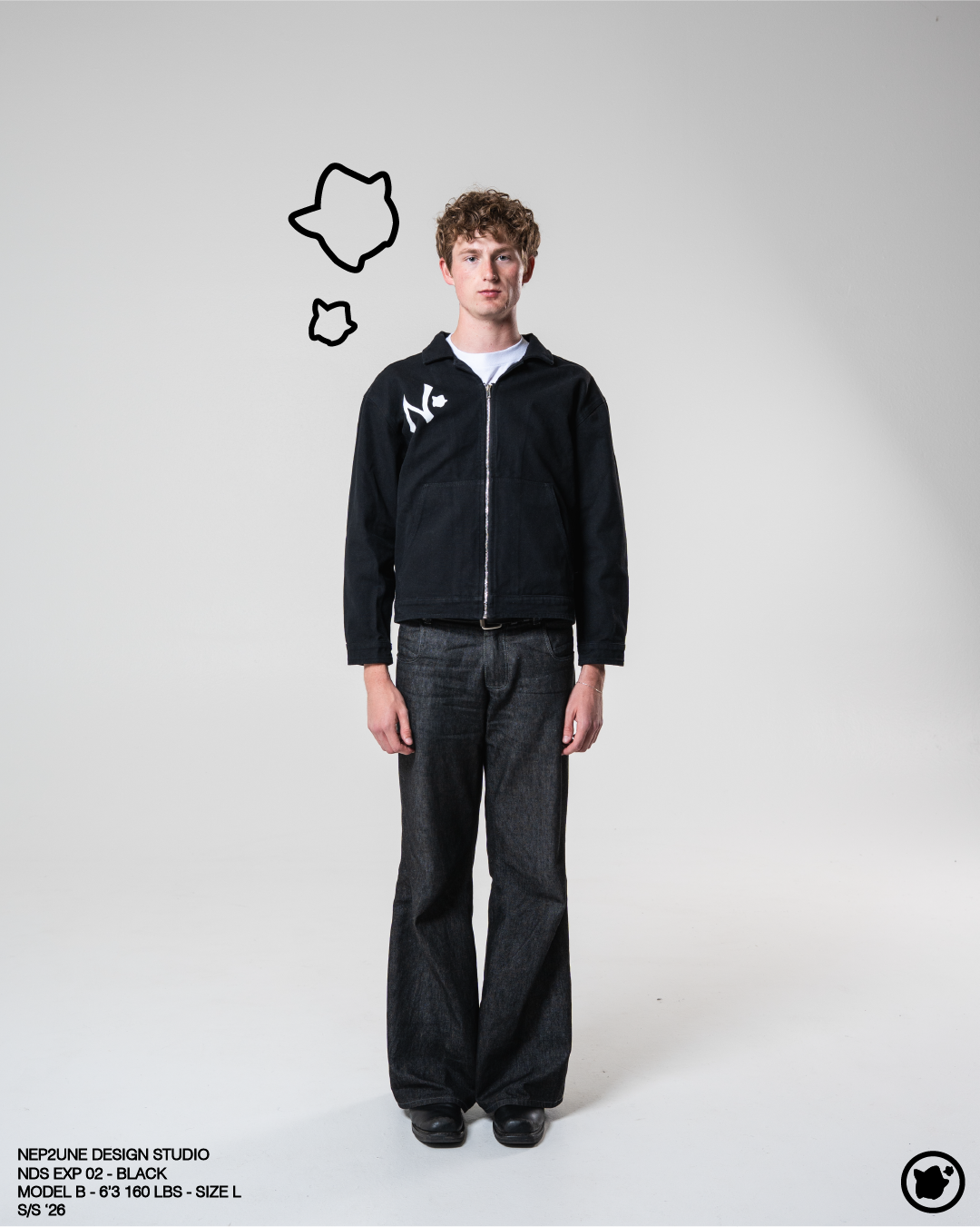NDS EXP 02 ‘CANVAS LACE JACKET’ BLACK