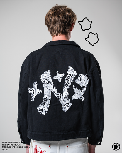 NDS EXP 02 ‘CANVAS LACE JACKET’ BLACK